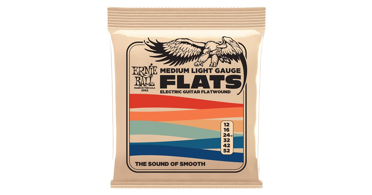 Ernie Ball 2582 Medium-Light Flat El Guitar 12-52