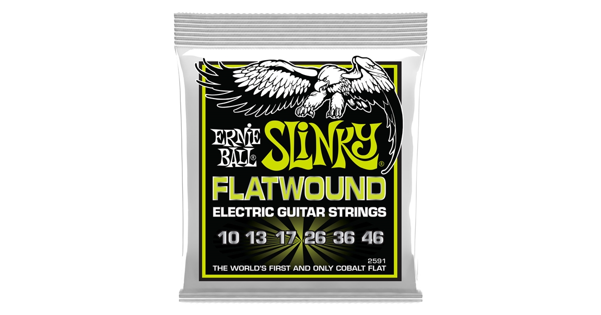Ernie Ball 2591 Slinky Flatwound El Guit 10-46