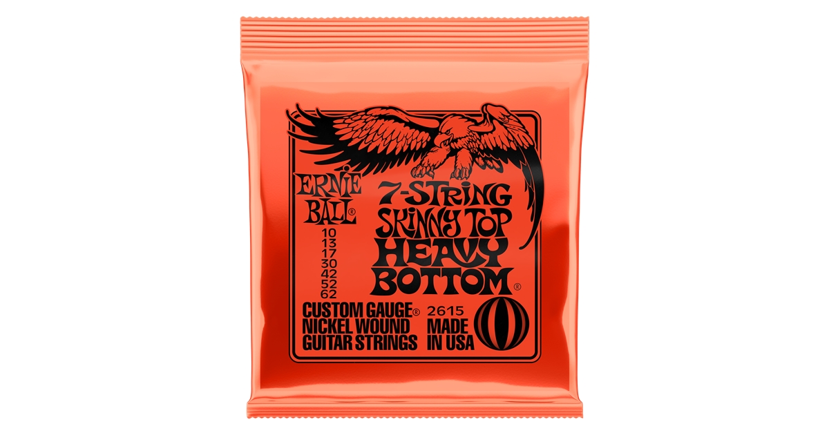 Ernie Ball 2615 Nickel Wound Skinny Top Heavy Bottom 7 Slinky 10-62