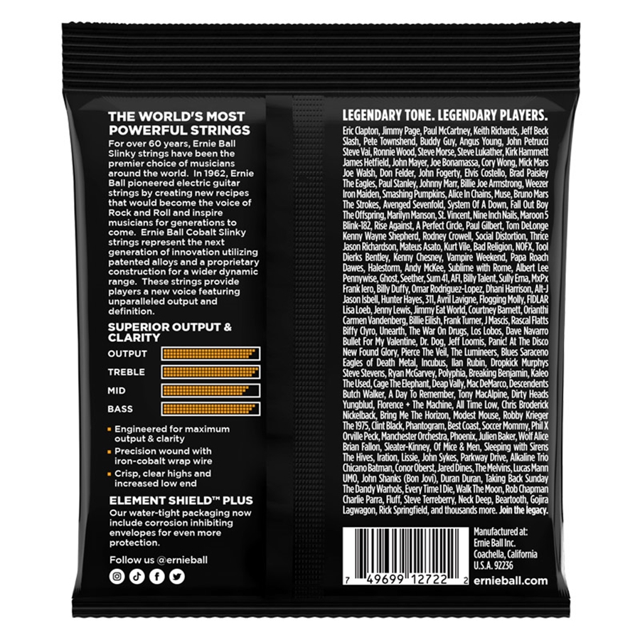 Ernie Ball 2722 Cobalt Hybrid Slinky 9-46