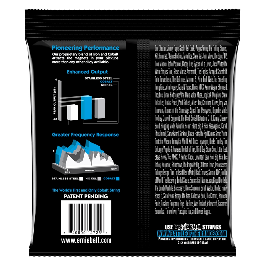 Ernie Ball 2725 Cobalt Extra Slinky 8-38
