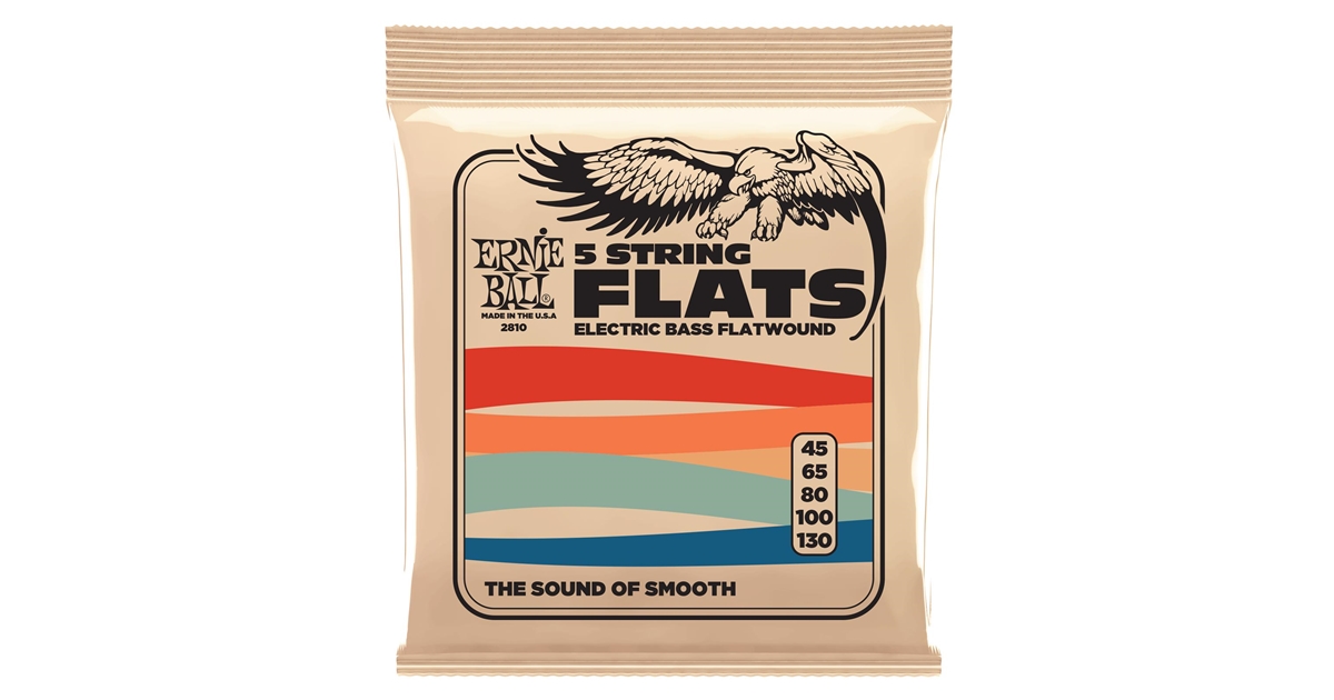 Ernie Ball 2810 Flatwound 5 Corde 45-130