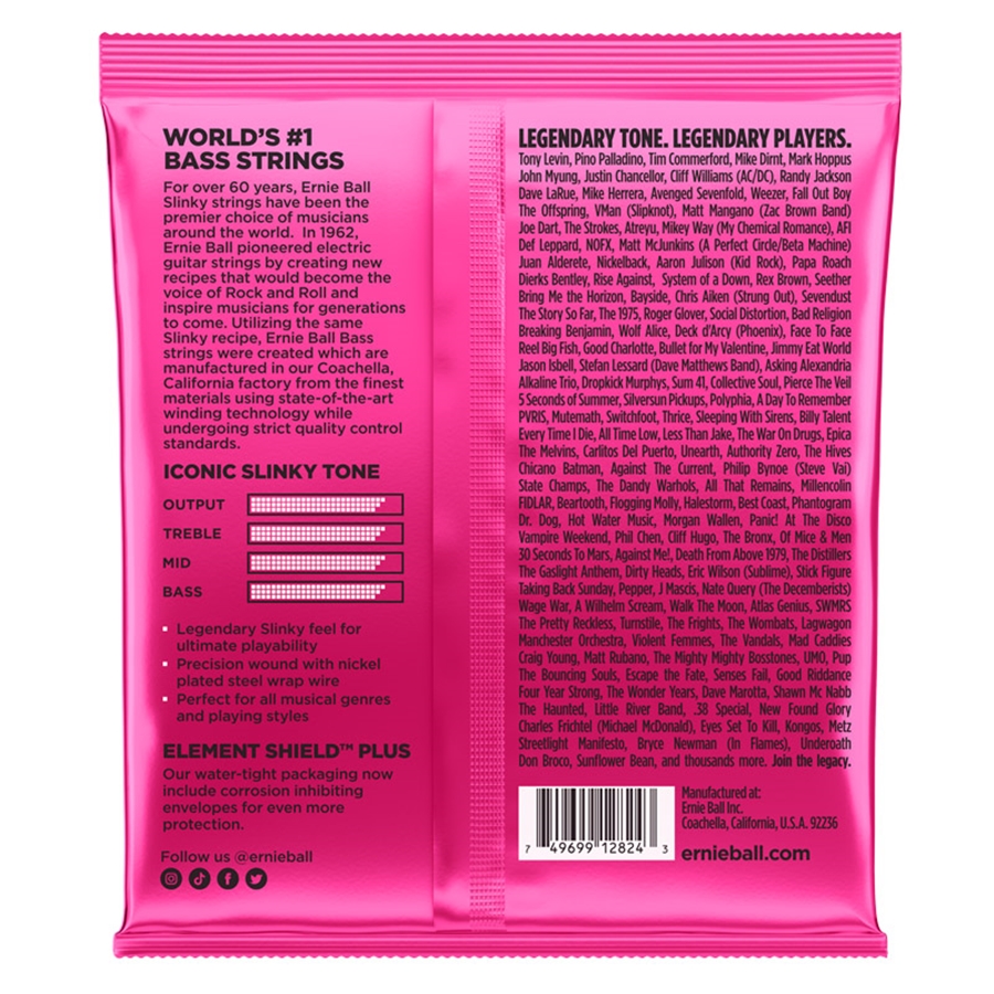 Ernie Ball 2824 Nickel Wound 5 corde Super Slinky 40-125