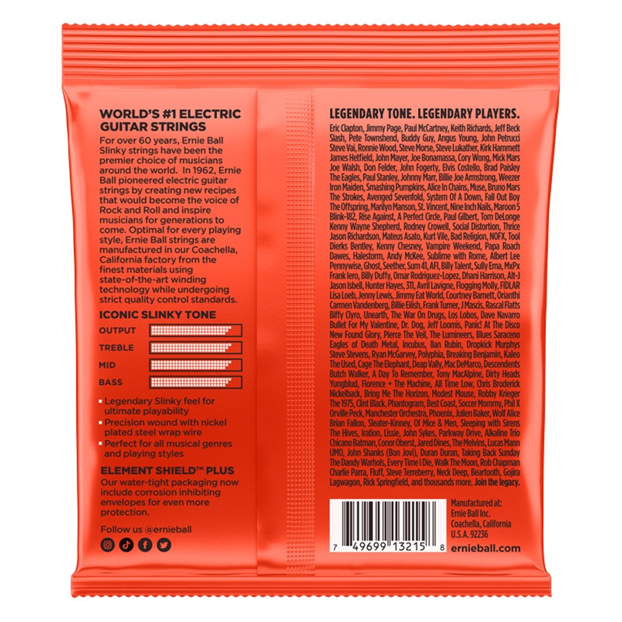 Ernie Ball 3215 Nickel Wound Skinny Top Heavy Bottom Slinky 10-52 - 3 Set