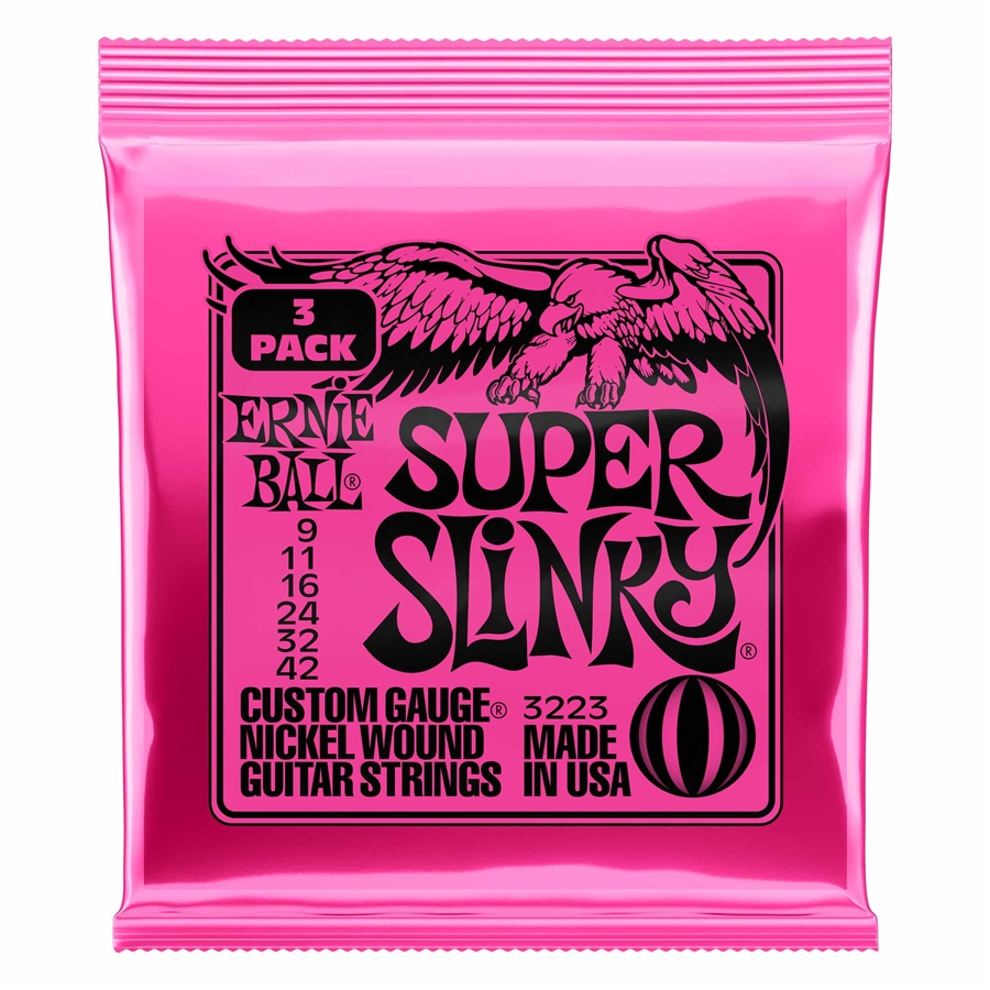 Ernie Ball 3223 Nickel Wound Super Slinky 9-42 - 3 Set