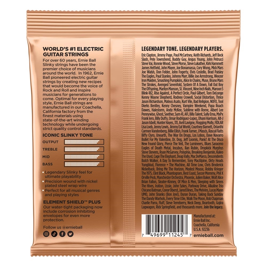 Ernie Ball 3224 Turbo Slinky Nckl Wnd Pk 9.5 46