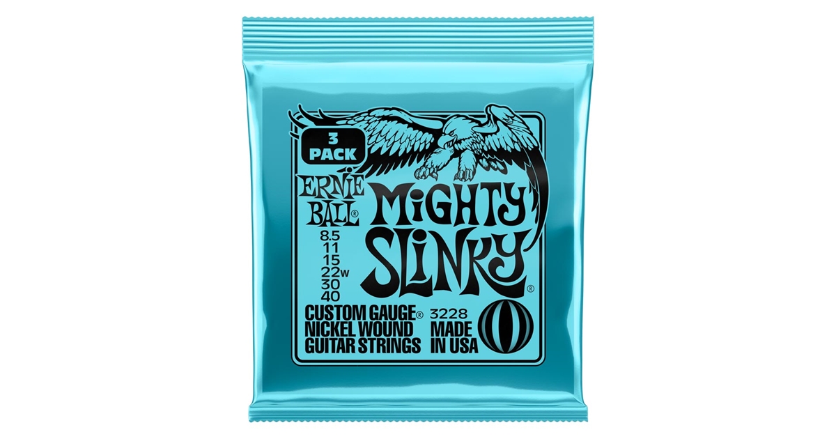 Ernie Ball 3228 Mighty Slinky Nckl Wn Pk 8.5 40