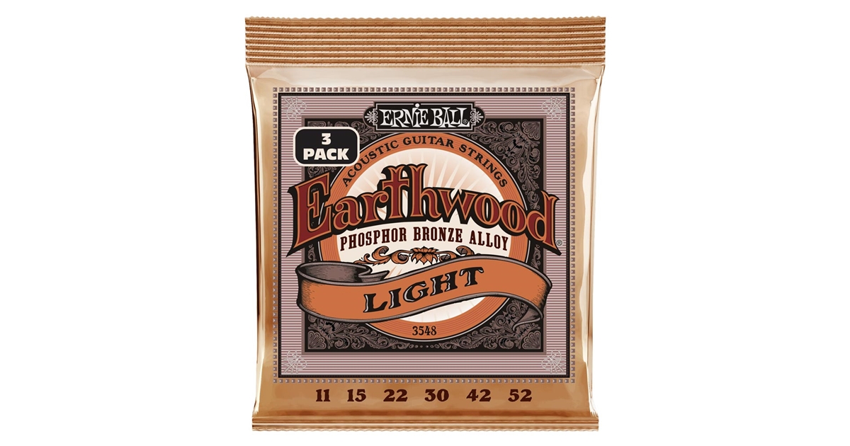 Ernie Ball 3548 Earthwood Light Phos 3 Pk 11 52