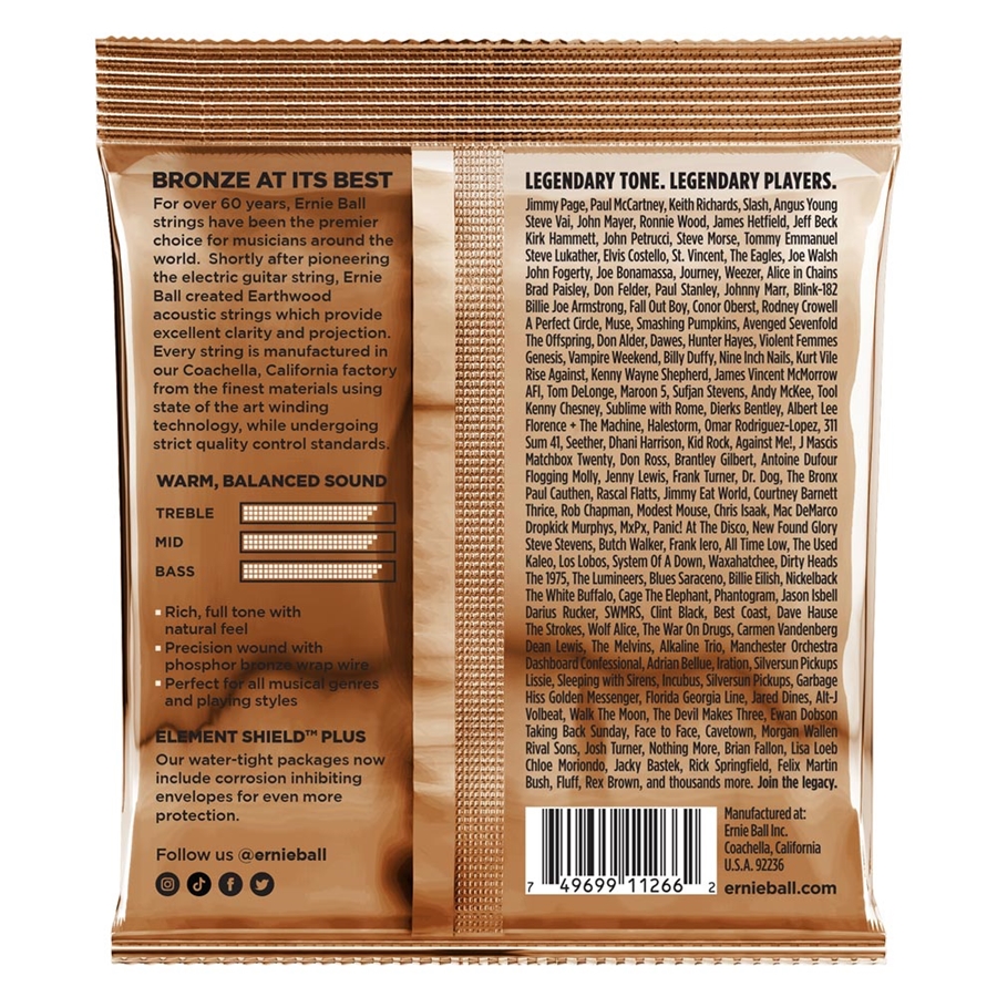 Ernie Ball 3548 Earthwood Light Phos 3 Pk 11 52