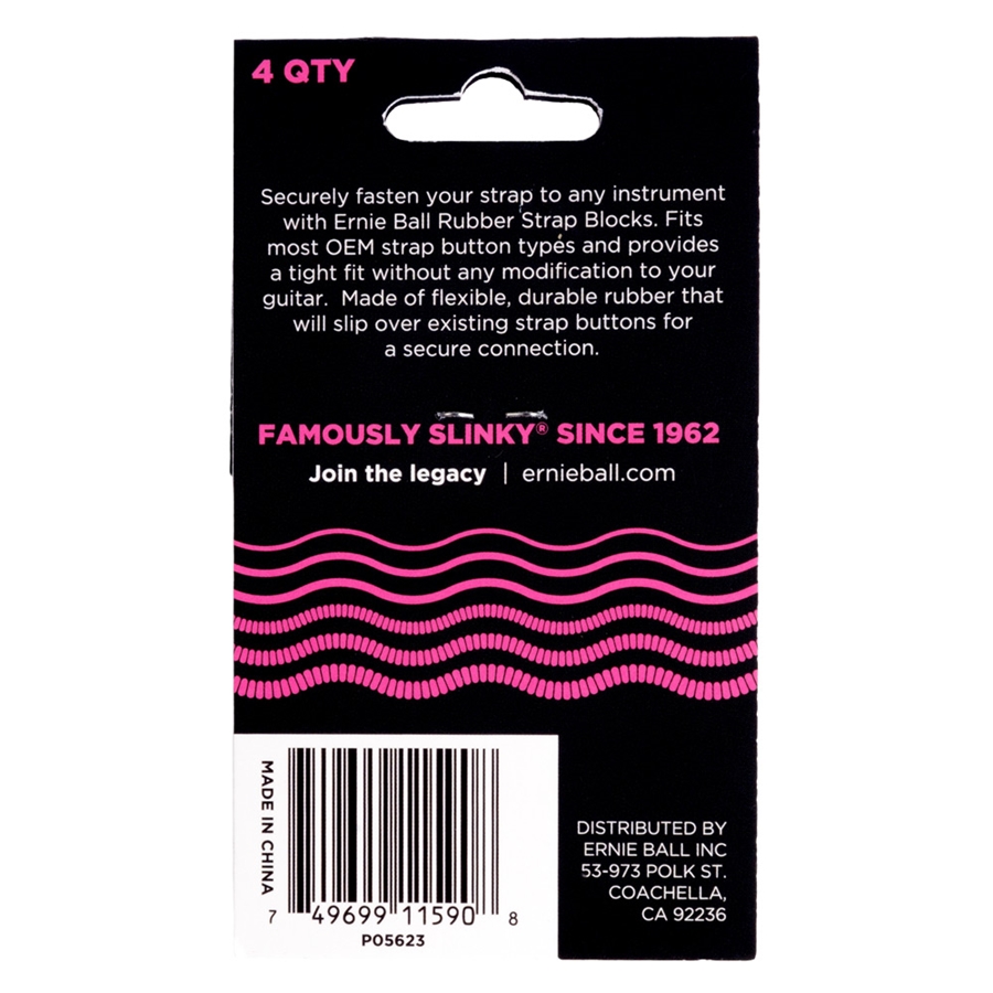 Ernie Ball 5623 Strap Blocks Pink