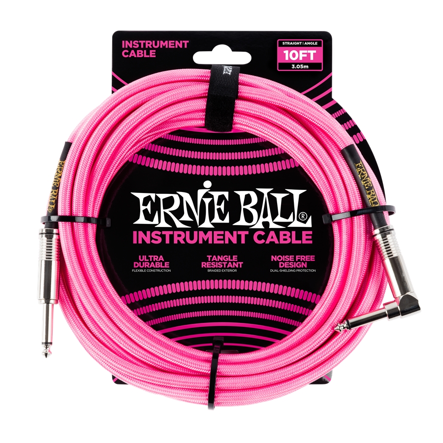 Ernie Ball 6078 Cavo Braided Neon Pink 3,05 m