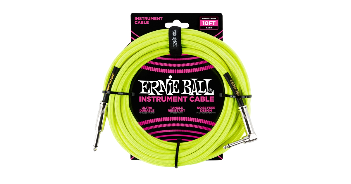 Ernie Ball 6080 Cavo Braided Neon Yellow 3,05 m