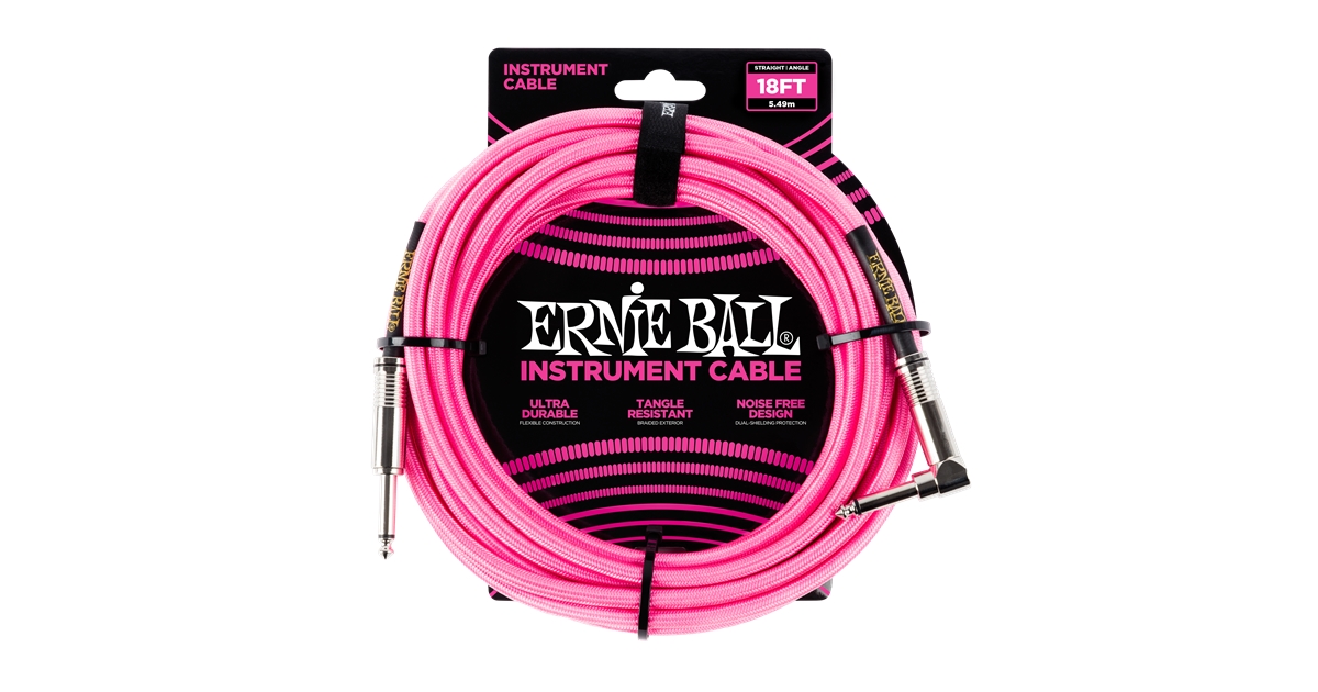 Ernie Ball 6083 Cavo Braided Neon Pink 5,49 m