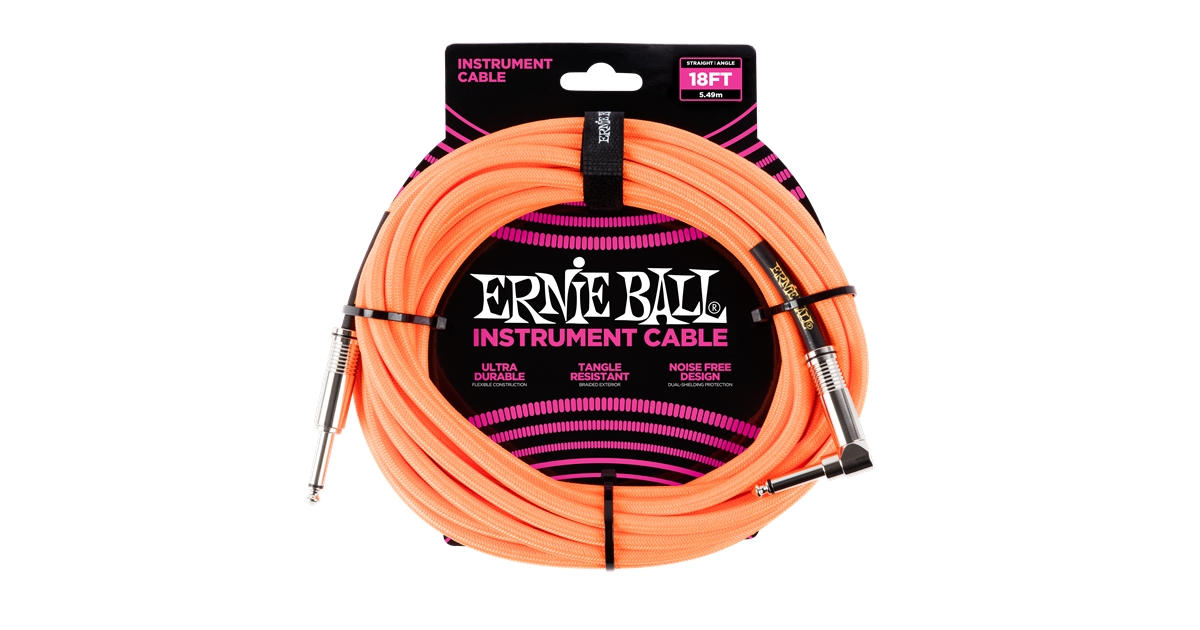 Ernie Ball 6084 Cavo Braided Neon Orange 5,49 m