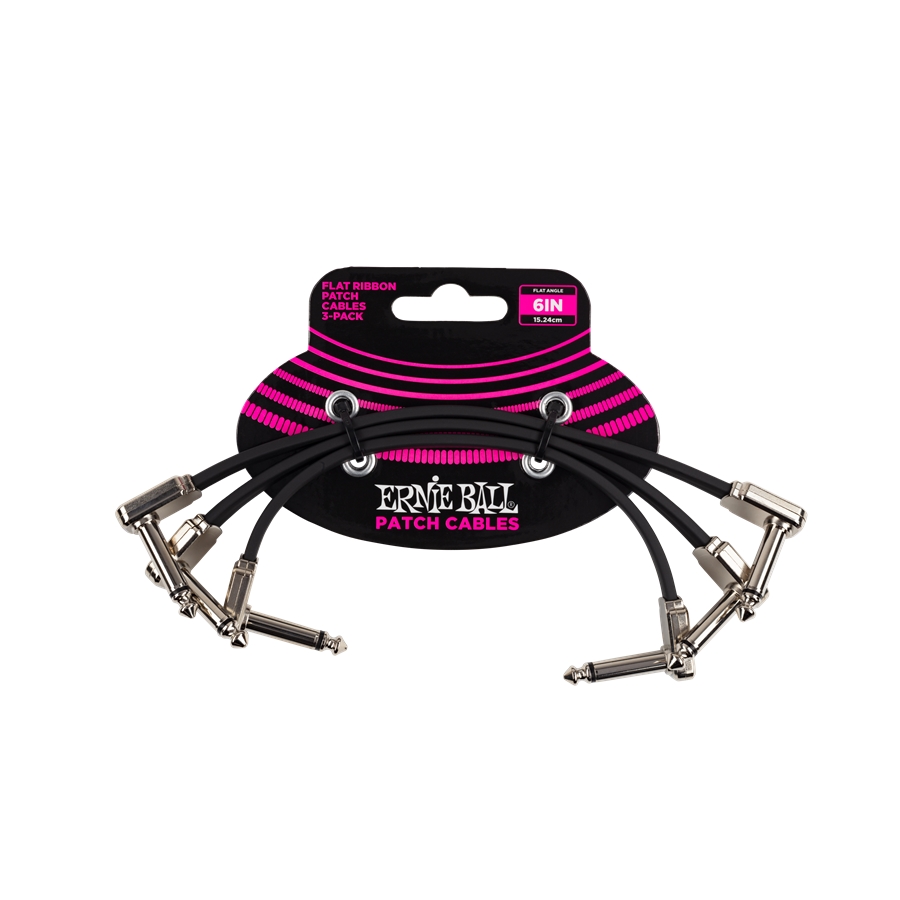 Ernie Ball 6221 Flat Ribbon Patch Cable 15,24 cm Pacco da 3
