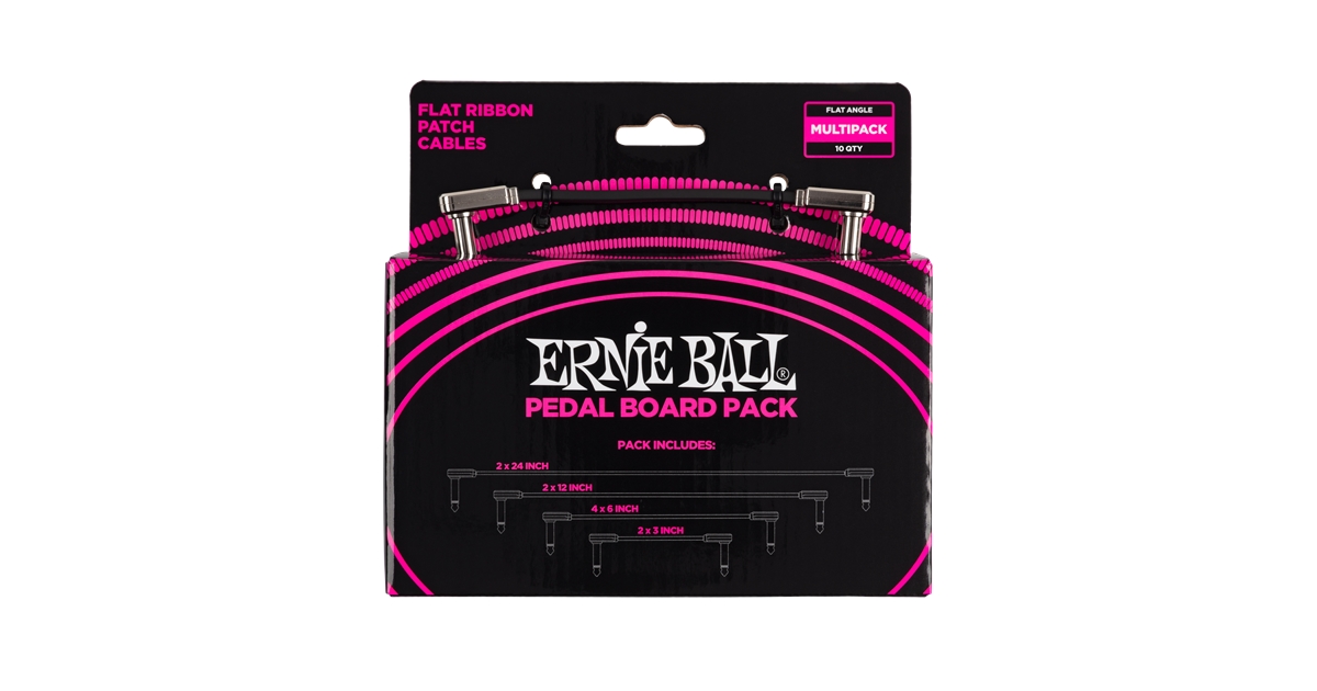 Ernie Ball 6224 Flat Ribbon Patch Cables Multi-Pack
