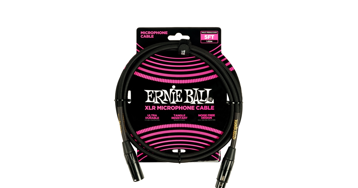 Ernie Ball 6390 Cavo Microfonico Braided nero 1,5 m