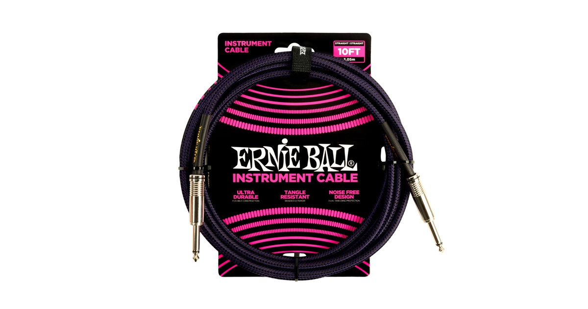 Ernie Ball 6393 Braided Straight Straight 3m