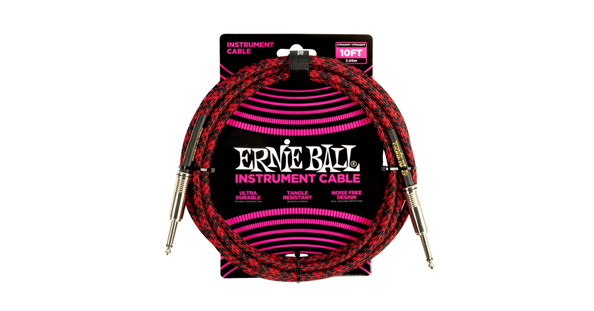 Ernie Ball 6394 Braided Straight Straight 3m