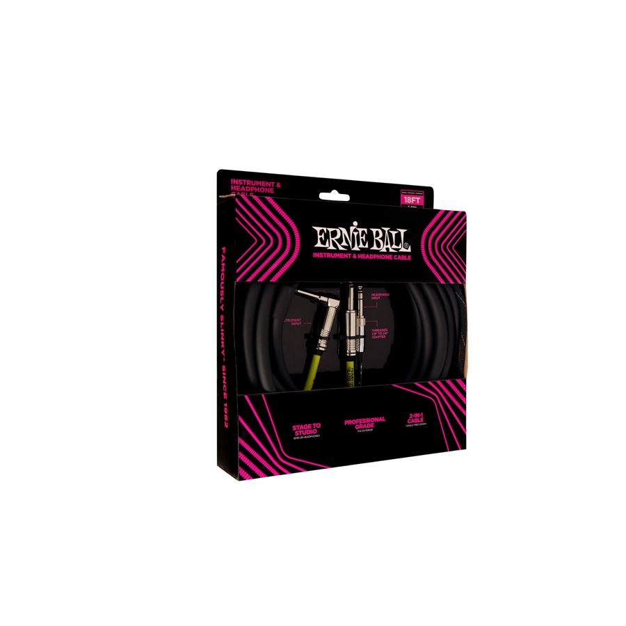 Ernie Ball 6411 Instrument and Headphone Cable