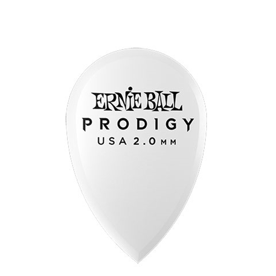Ernie Ball 9336 Plettri Prodigy Teardrop White 2,0 mm Busta 6