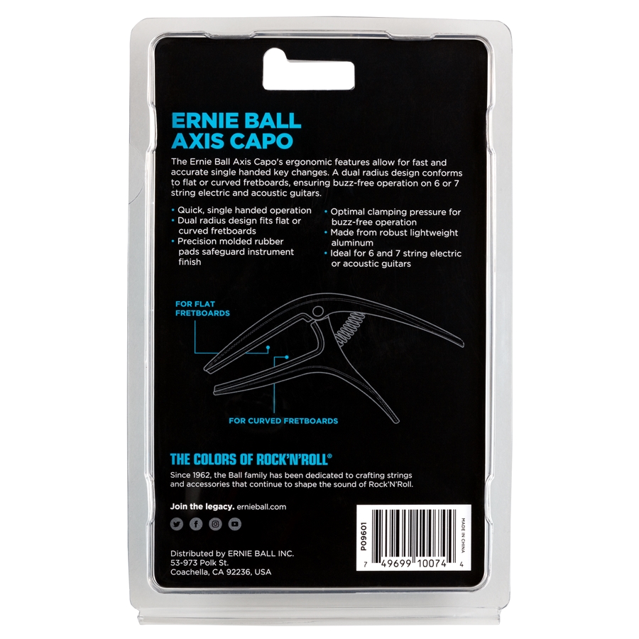 Ernie Ball 9601 Axis Capo Silver