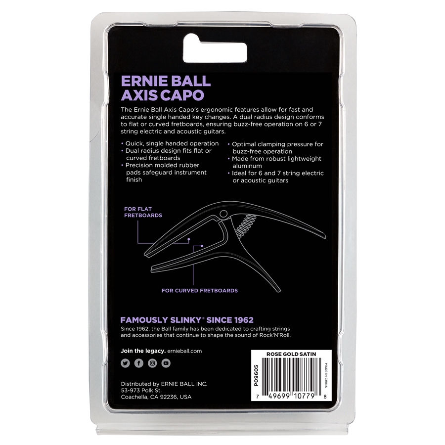 Ernie Ball 9605 Axis Capo Rose Gold 2021