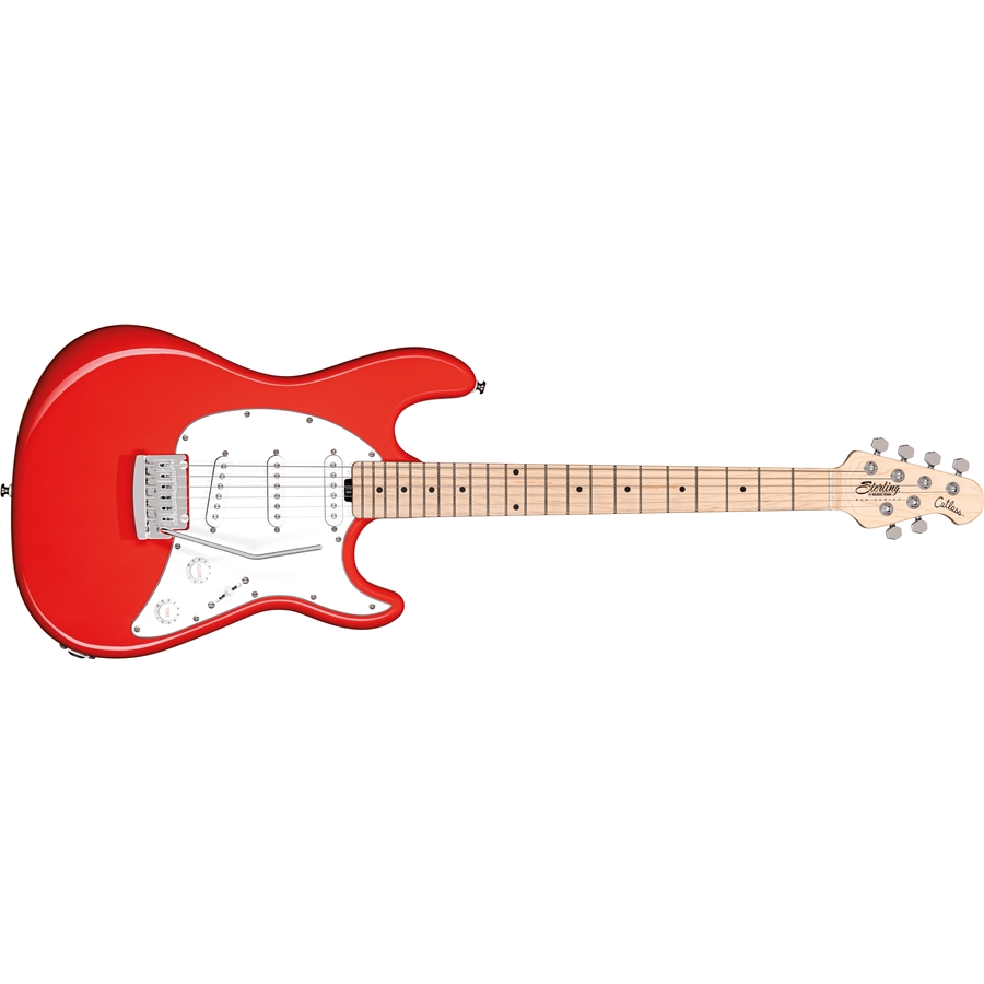 Sterling by MusicMan Cutlass SSS Fiesta Red Tastiera Acero