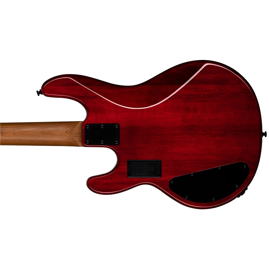 Sterling by MusicMan RAY34HH Spalted Maple Blood Orange Burst