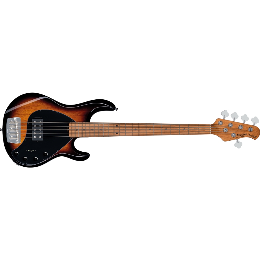 Sterling by MusicMan StingRay Ray35 5 Vintage Sunburst Tastiera Acero Roasted