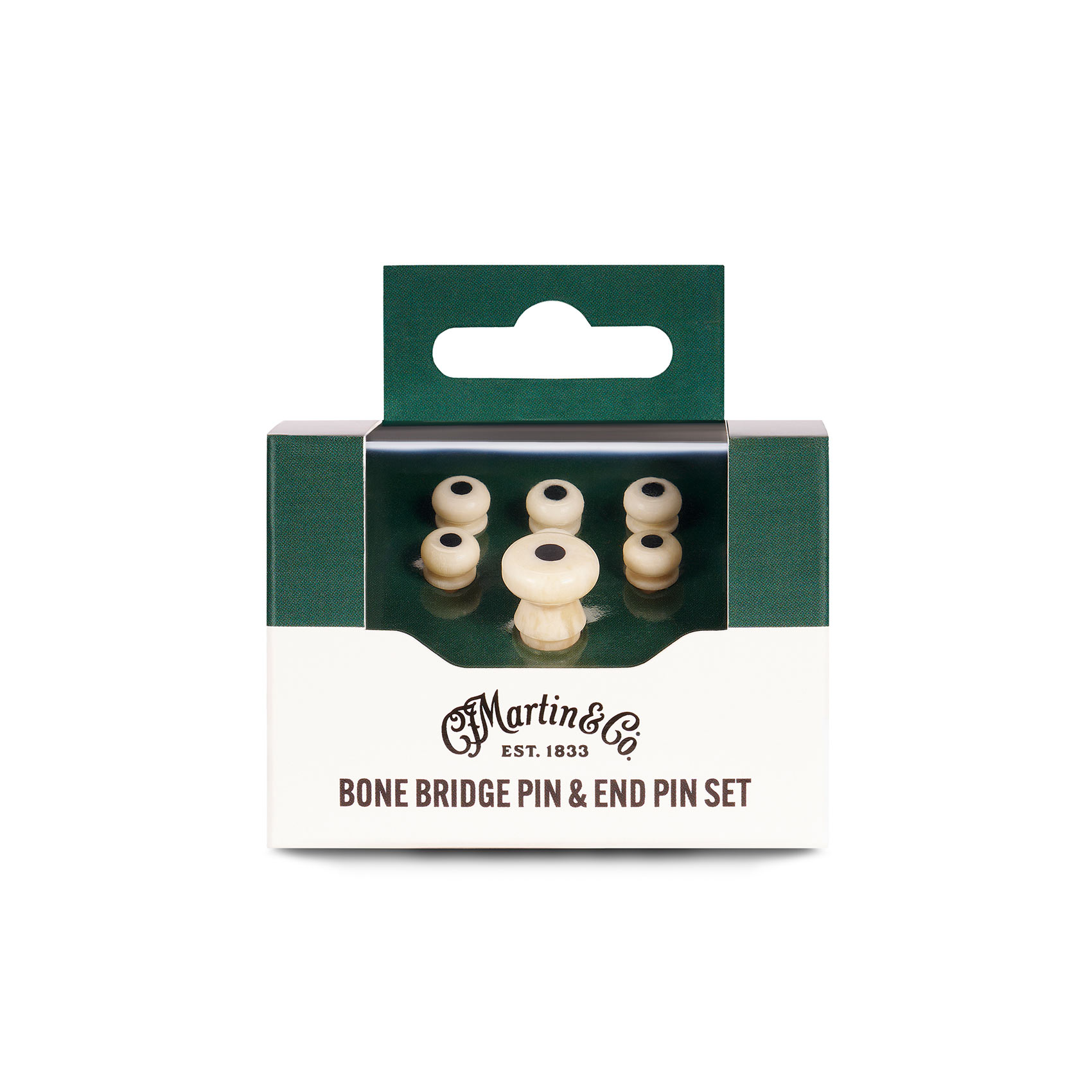 C.F. Martin & Co. 18APP0027 Bone Bridge Pins Black Inlay