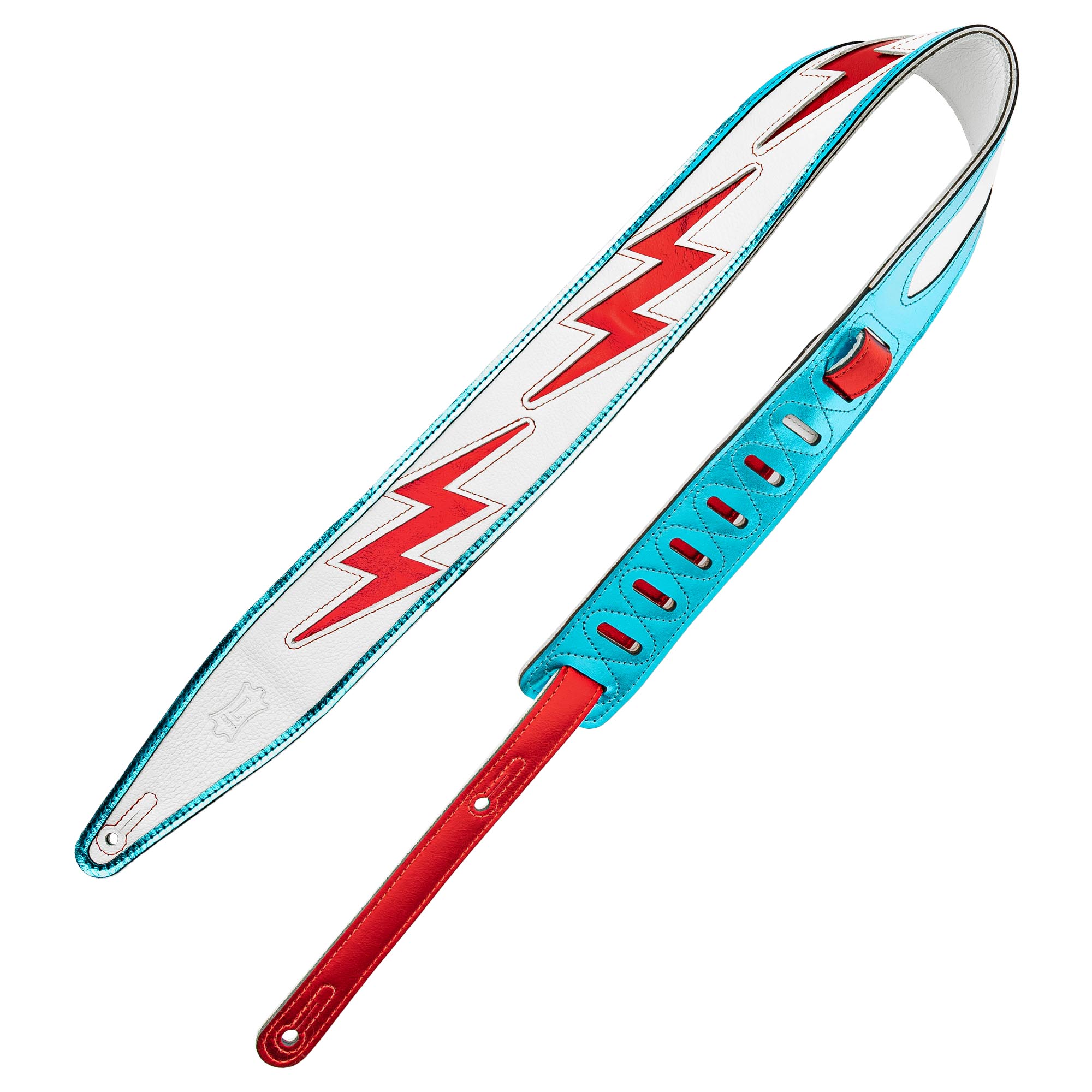 Levy's MJH317-006 Tracolla in pelle Glam Rock lightning Bolt 2.5