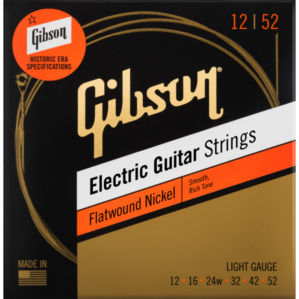 Gibson Accessories SEG-FW12 Flatwound Light 12-52