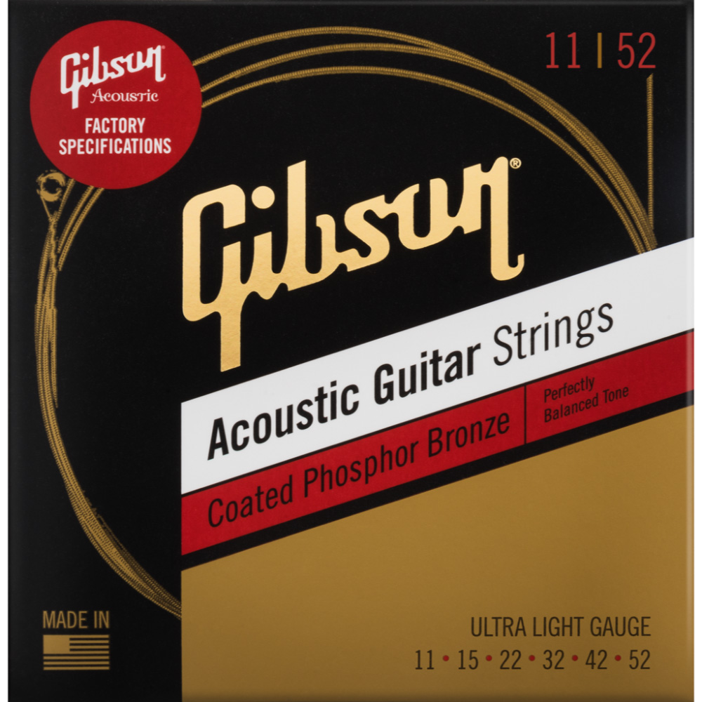 Gibson Accessories SAG-CPB11 Coated Phosphor Bronze Ultra-Light 11-52