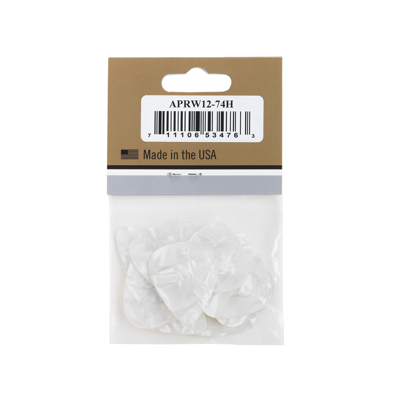 Gibson Accessories APRW12-74H Pearloid White Heavy Pack/12