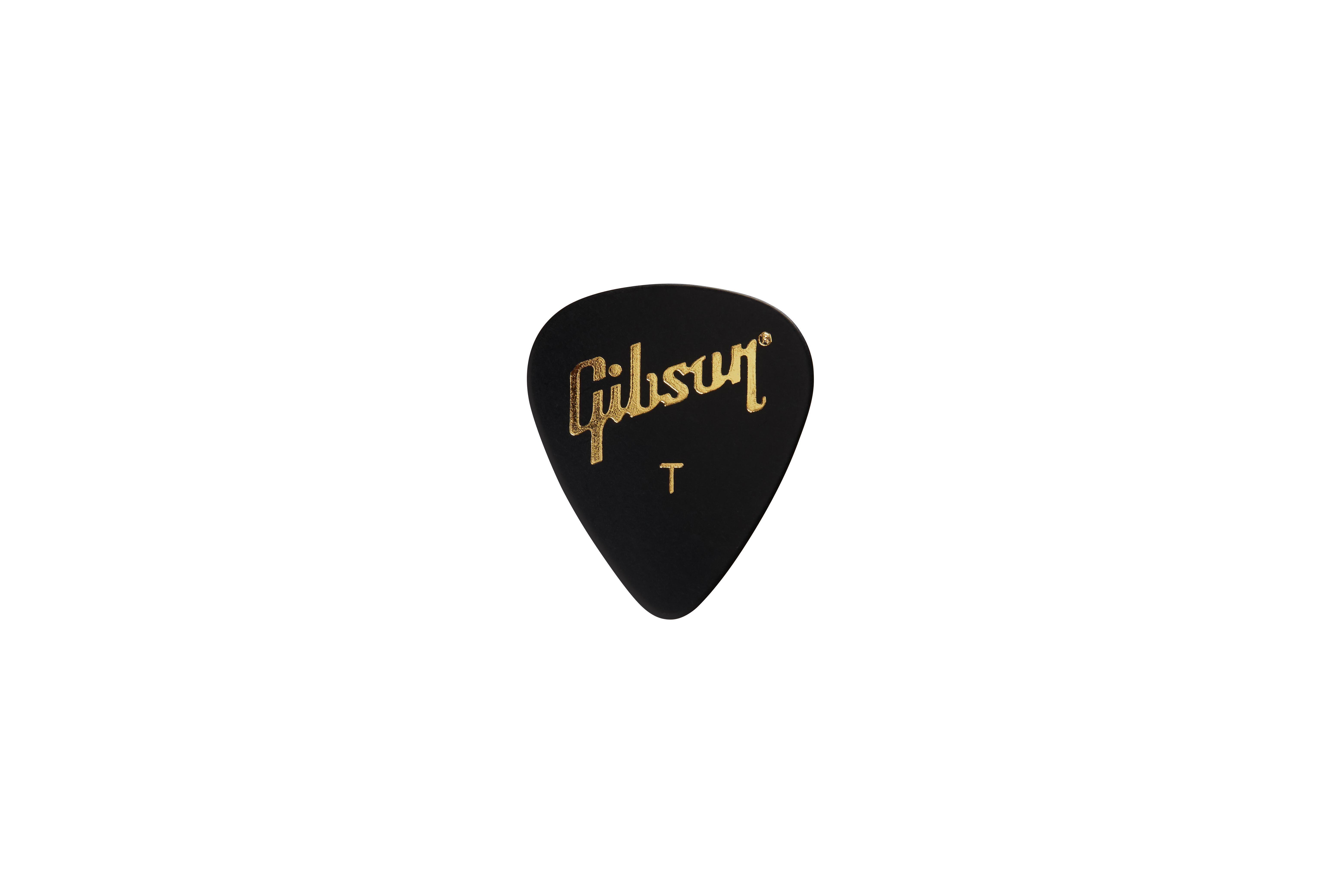 Gibson Accessories APRGG50-74T Standard Black Thin Pick Tin/50