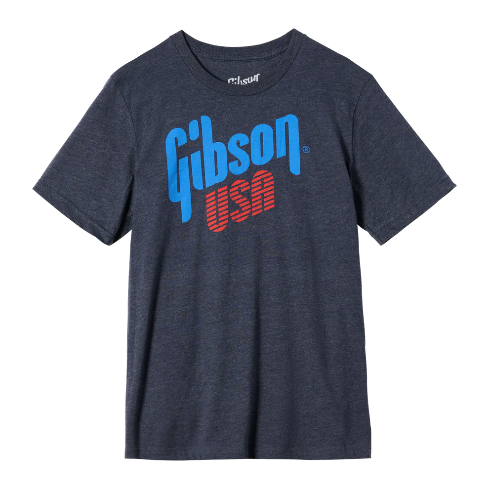 Gibson Accessories GA-LC-USATLG USA T-shirt Blue L