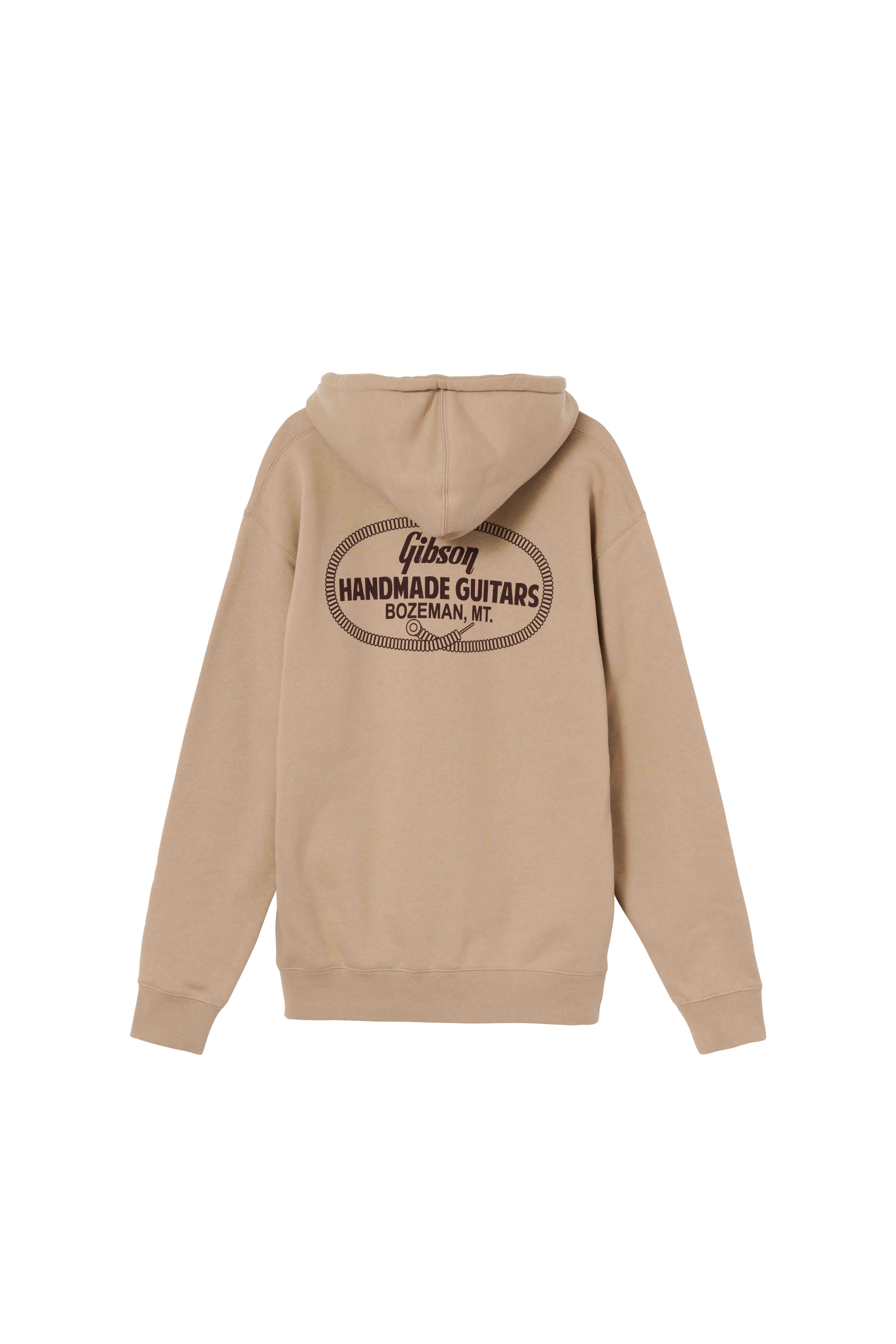Gibson Accessories GA-HOOD-HAND-TAN-MD Handmade Guitars Hoodie Exclusive M