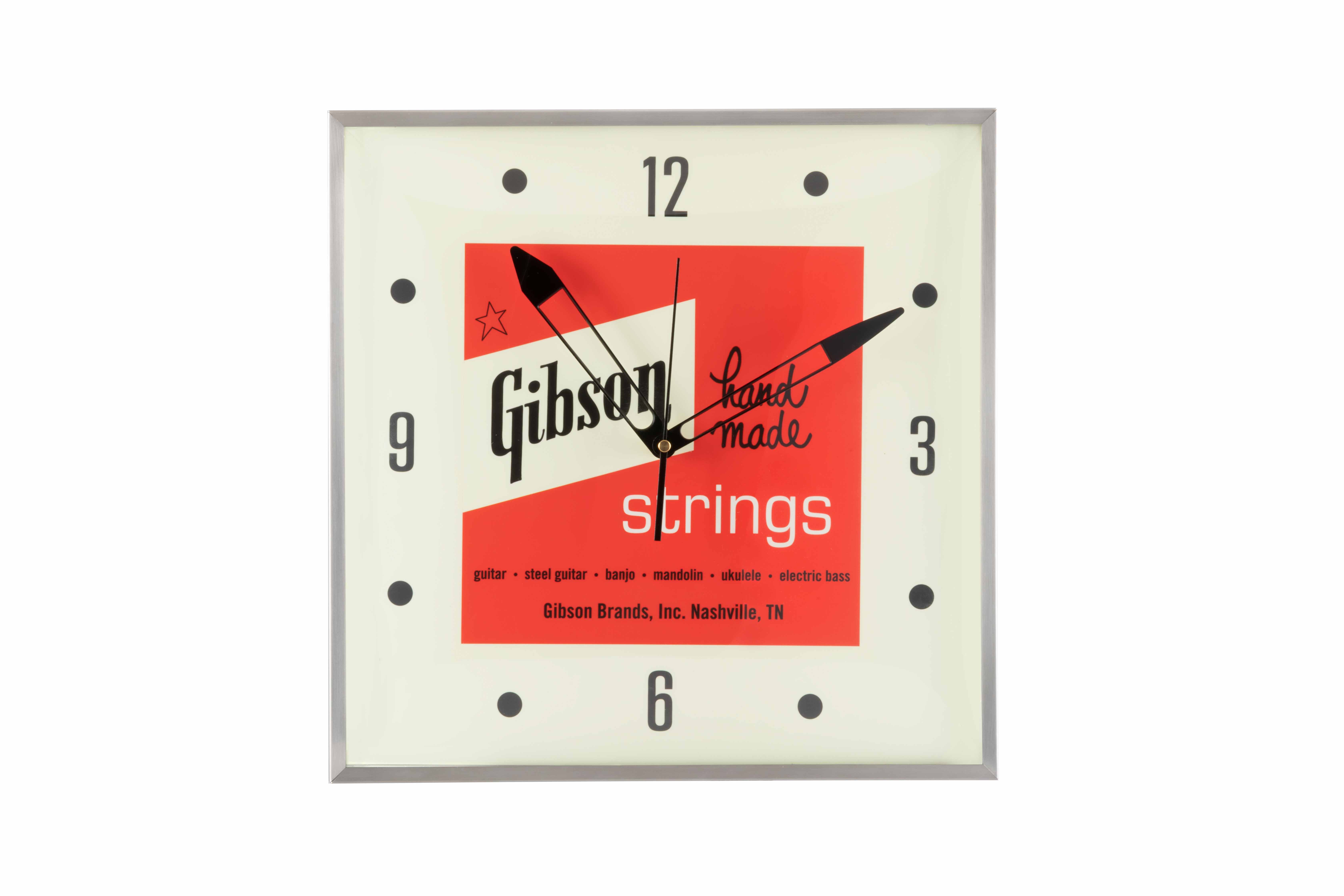 Gibson Accessories GA-CLK4 Orologio Vintage Retroilluminato Handmade Strings