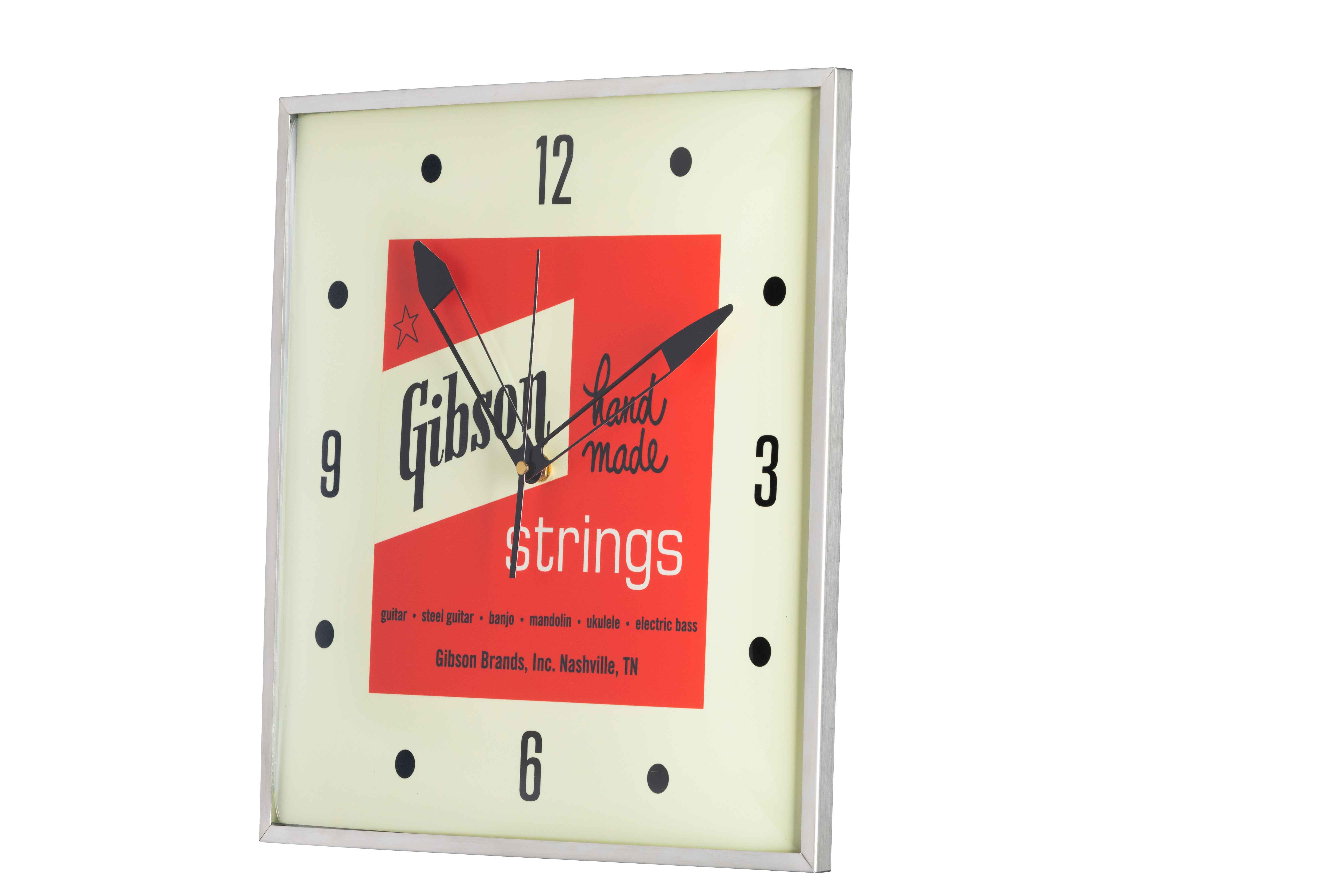 Gibson Accessories GA-CLK4 Orologio Vintage Retroilluminato Handmade Strings
