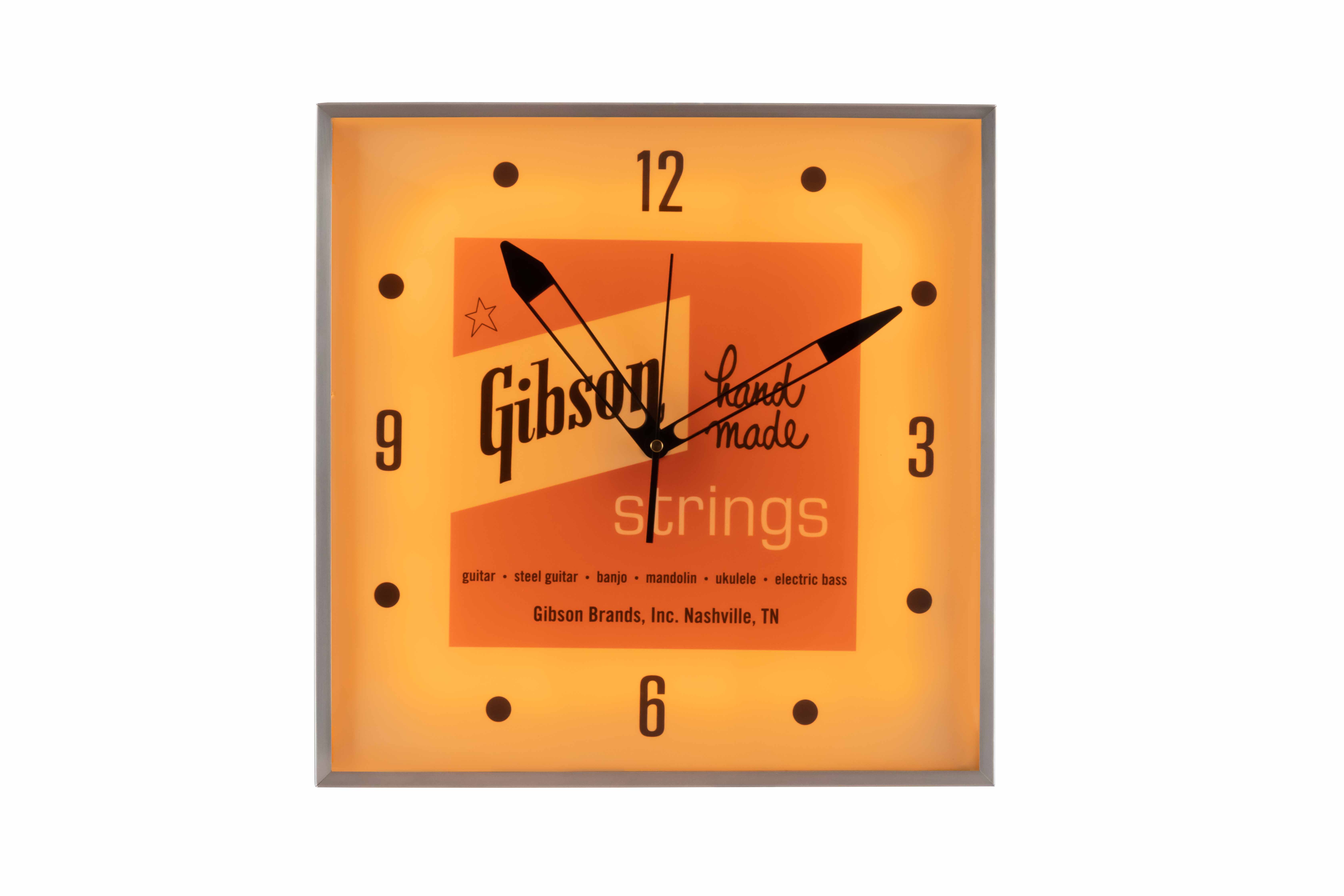 Gibson Accessories GA-CLK4 Orologio Vintage Retroilluminato Handmade Strings