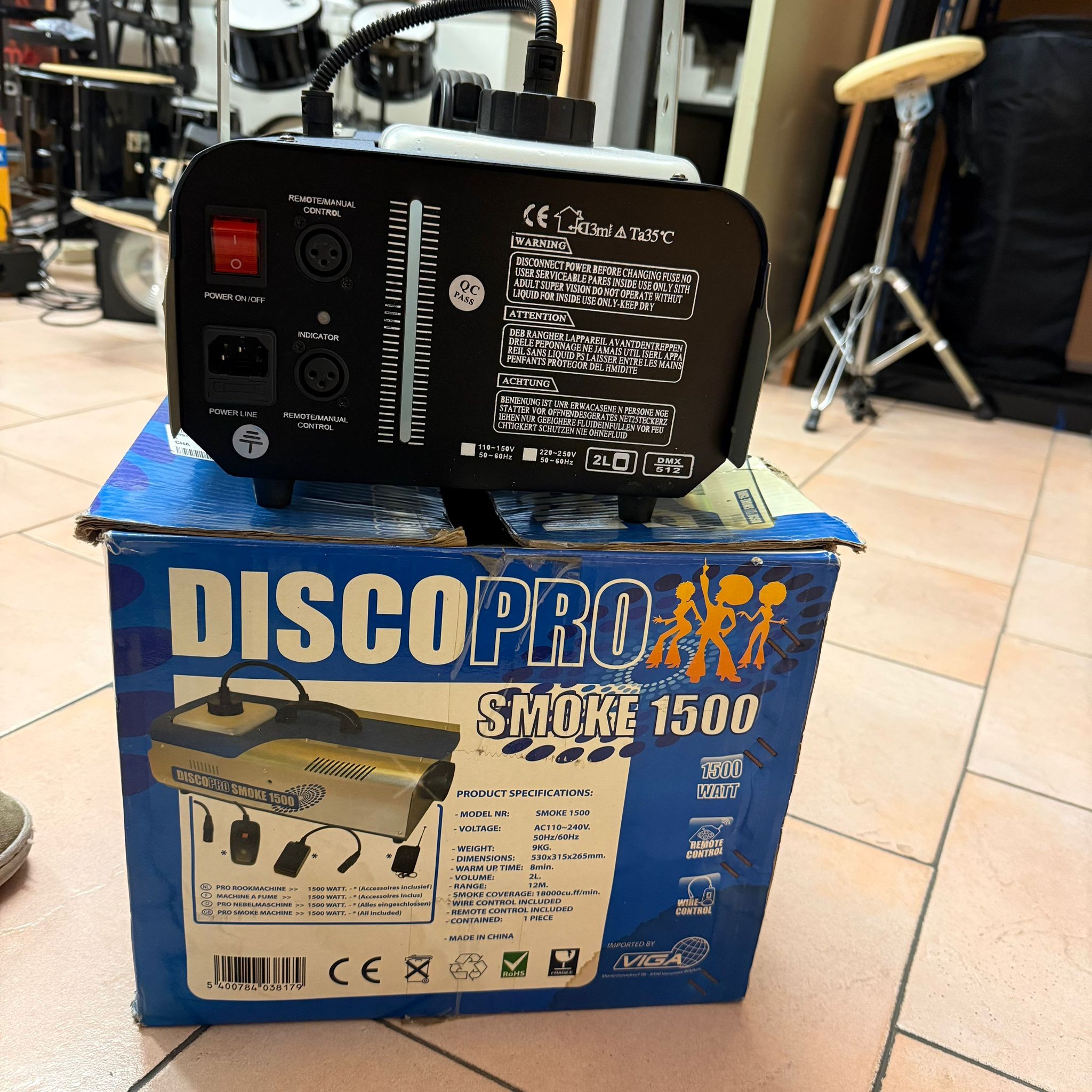 DISCO PRO SMOKE 1500 - Macchina del Fumo da 1500W per Feste ed Eventi Live