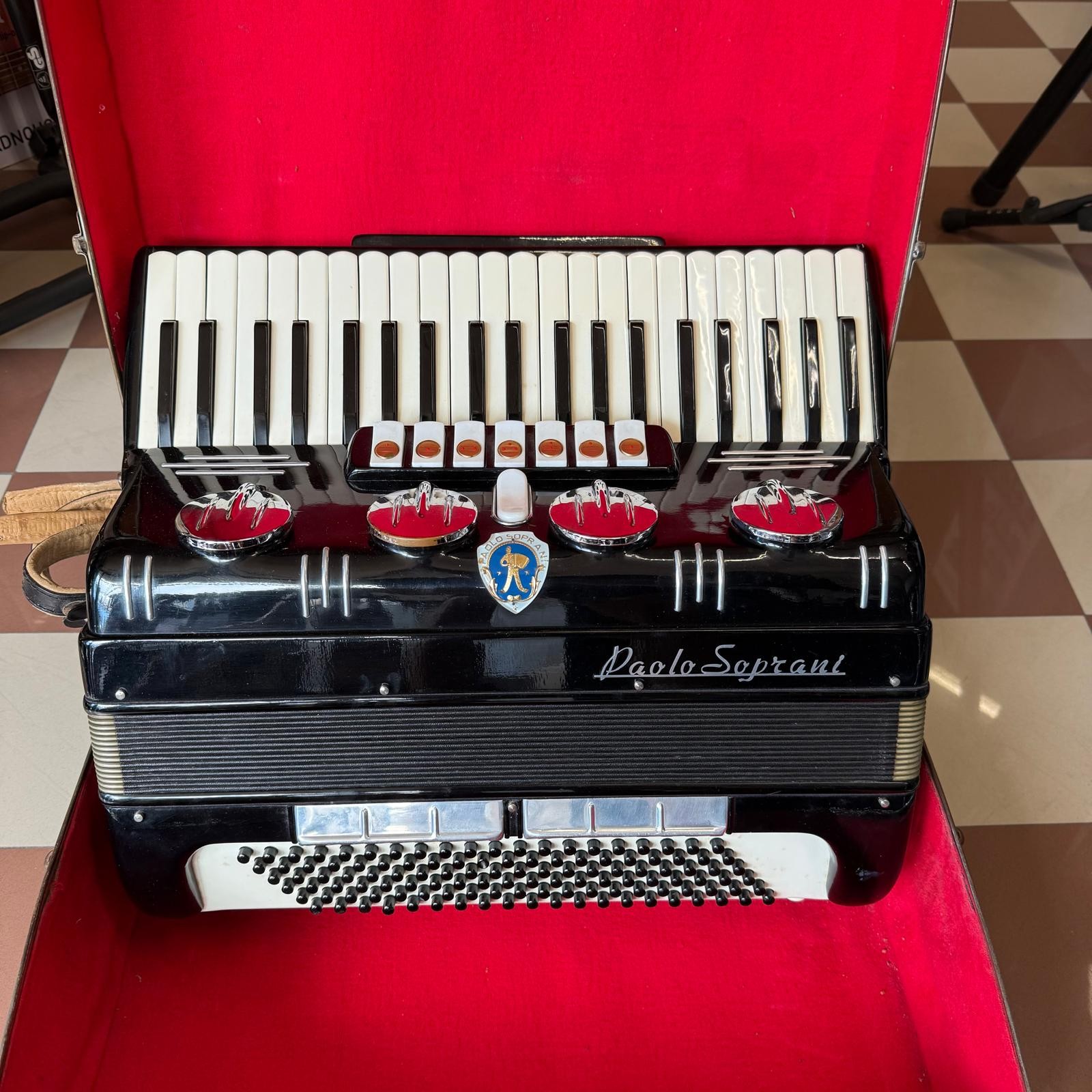Fisarmonica Paolo SOPRANI 120 Bassi Anni '60 (USATA) - Strumento da Collezione con Custodia Rigida Originale