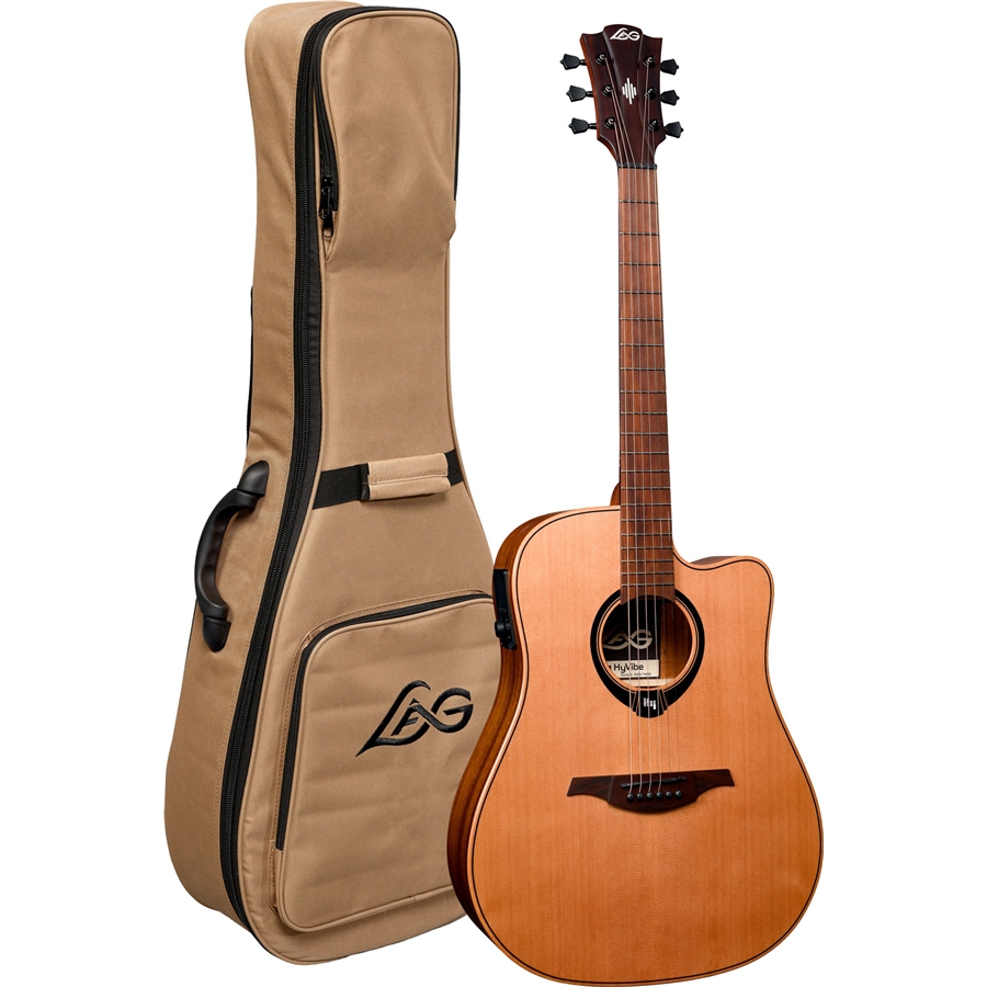 Lag HyVibe V2 HV10DCE Chitarra Acustica Smart Dreadnought Cutaway