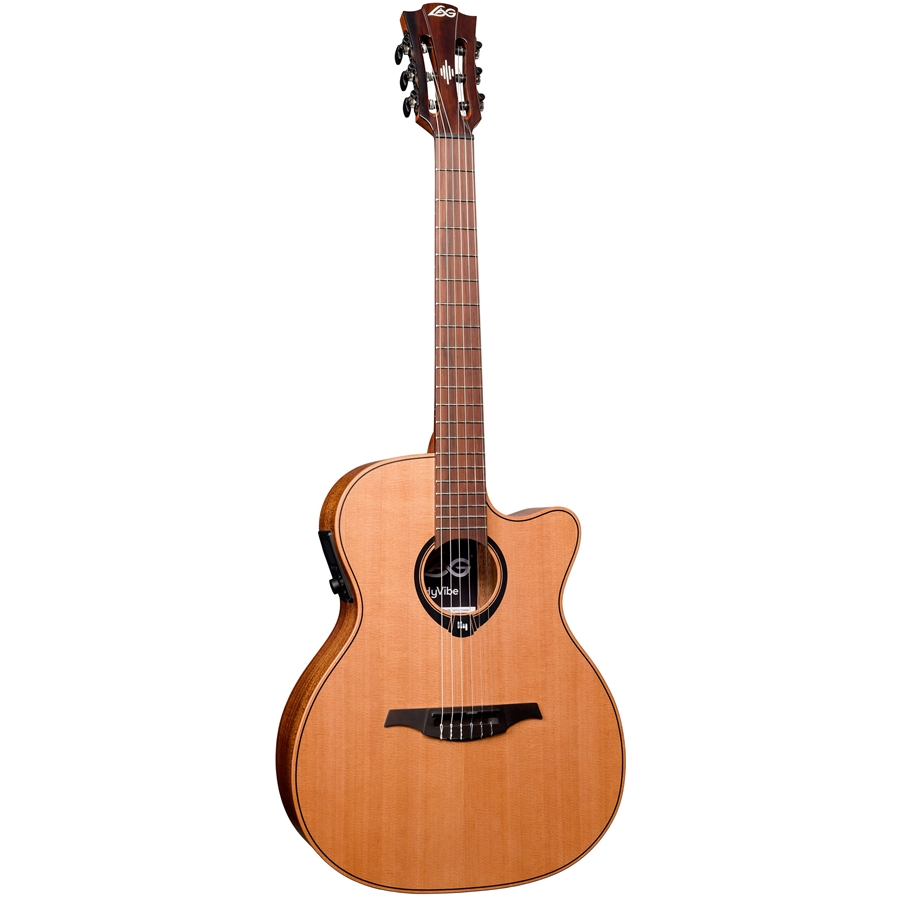 Lag HyVibe V2 HV10-N-ACE Chitarra Acustica Smart Auditorium Cutaway Nylon