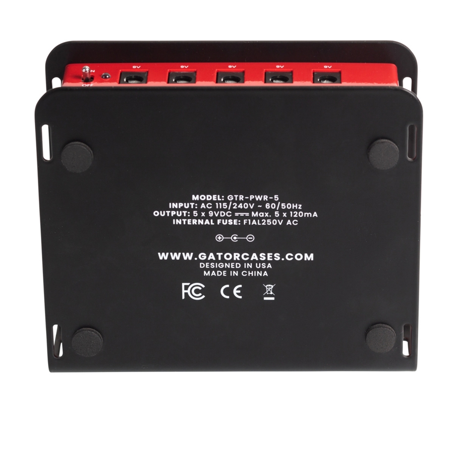 Gator Cases GTR-PWR-5-L Alimentatore per pedali con 5 uscite isolate