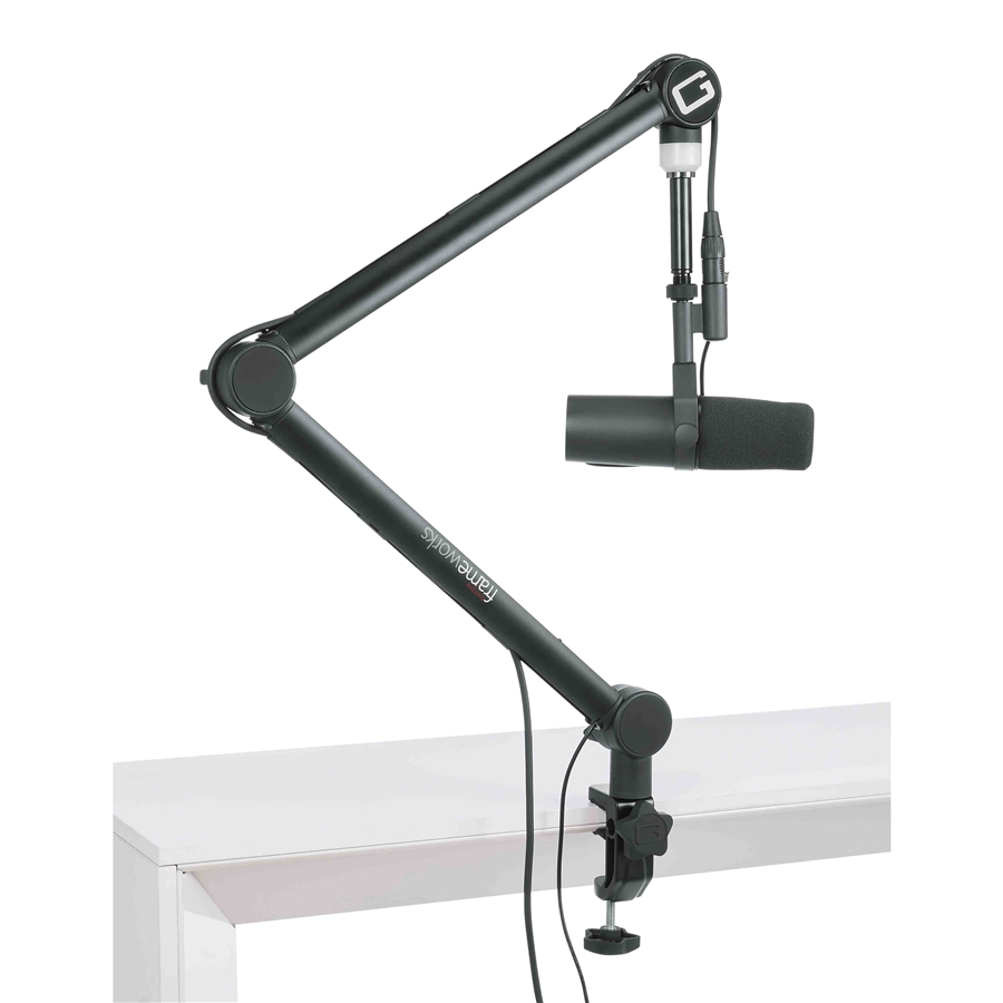 Gator Frameworks GFWMICBCBM4000 Asta microfonica a braccio per scrivania con luce LED