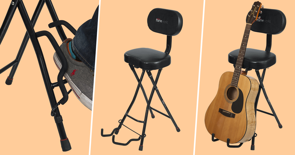 Gator Frameworks GFW-GTR-SEAT Sgabello con stand per chitarra