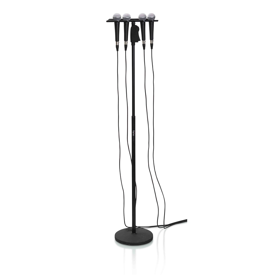 Gator Frameworks GFW-MIC-4TRAY Supporto multi-microfono per 4 microfoni