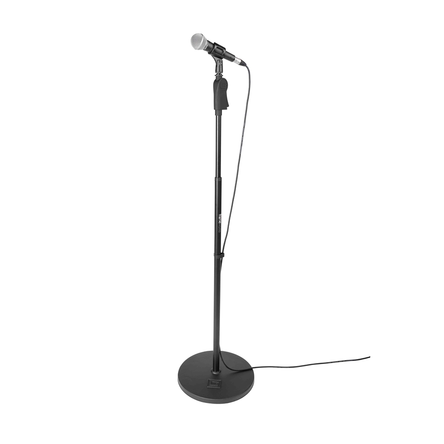 Gator Frameworks GFW-MIC-1201 Supporto microfonico con base rotonda da 30,5 cm e altezza regolabile da 101,6 a 160 cm